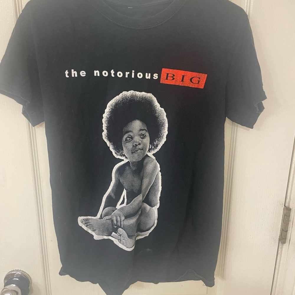 Black Graphic Tee with The Notorious B.I.G. Design